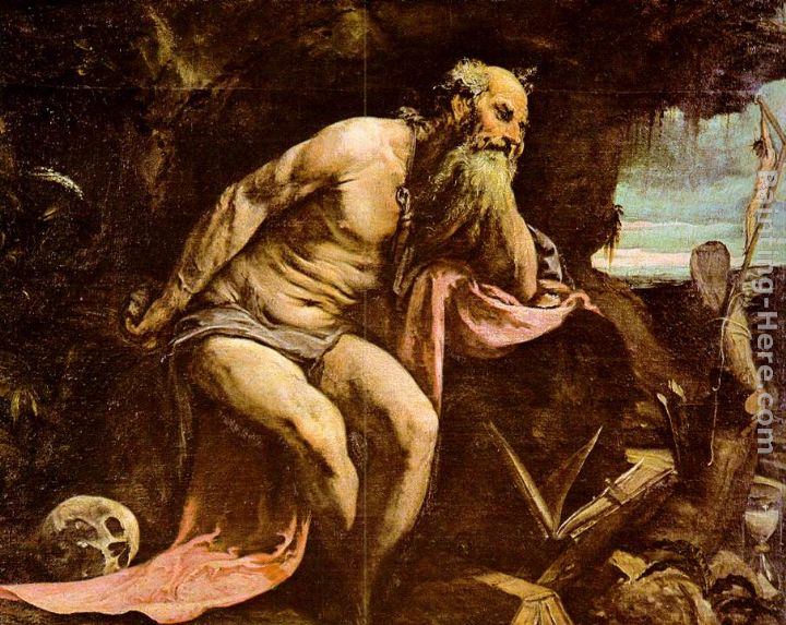 St. Jerome painting - Jacopo Bassano St. Jerome art painting